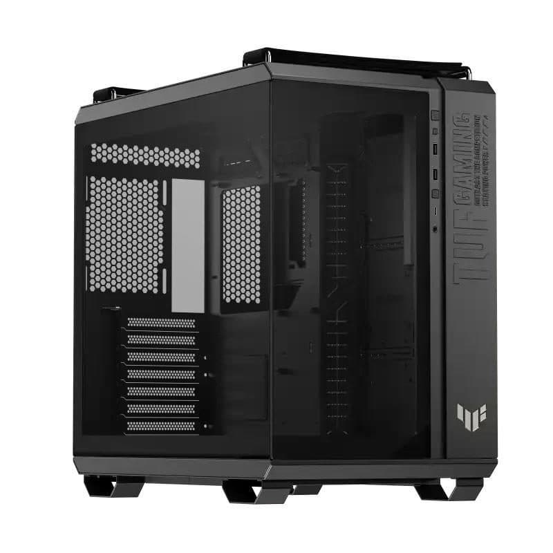 Case a doppia camera con design panoramico e pannello in vetro, 4 ventole ARGB, nero - ASUS TUF Gaming GT502 Horizon TG ARGB