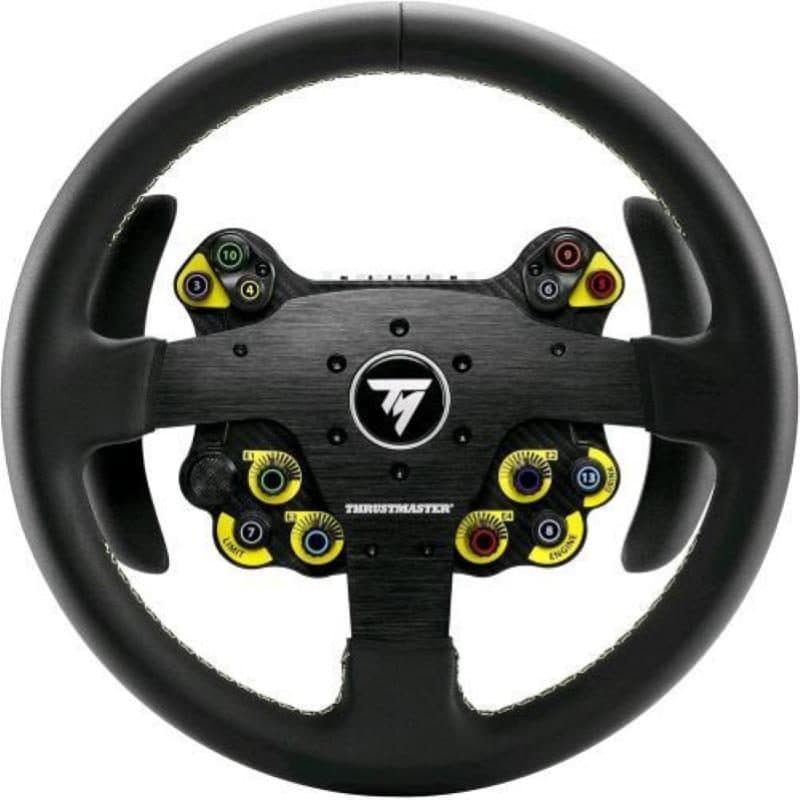 Volante da corsa rivestito in pelle con hub rimuovibile per PC e console nero - Thrustmaster Evo Racing 32R Leather