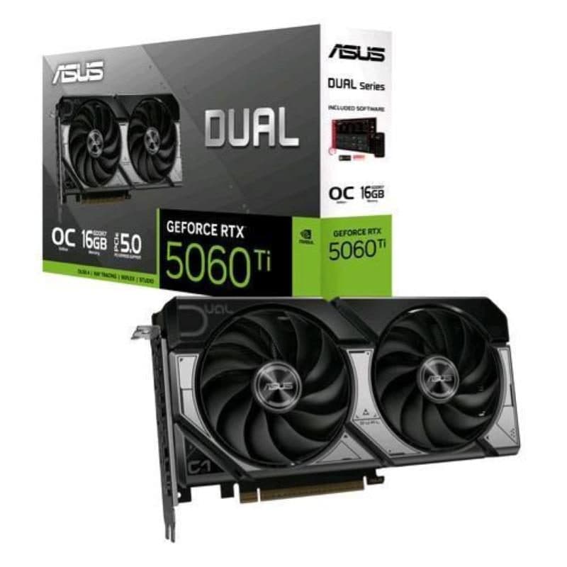 Scheda grafica gaming 16GB GDDR7 OC Edition dual fan - ASUS GeForce RTX 5060 Ti