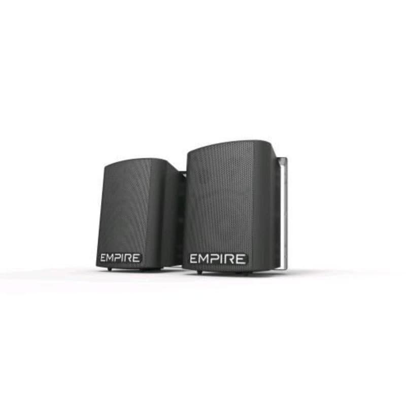 Casse amplificate 250 W con ingresso microfonico jack 6.3 mm e porta USB, nero - Empire Wall 250 Mic