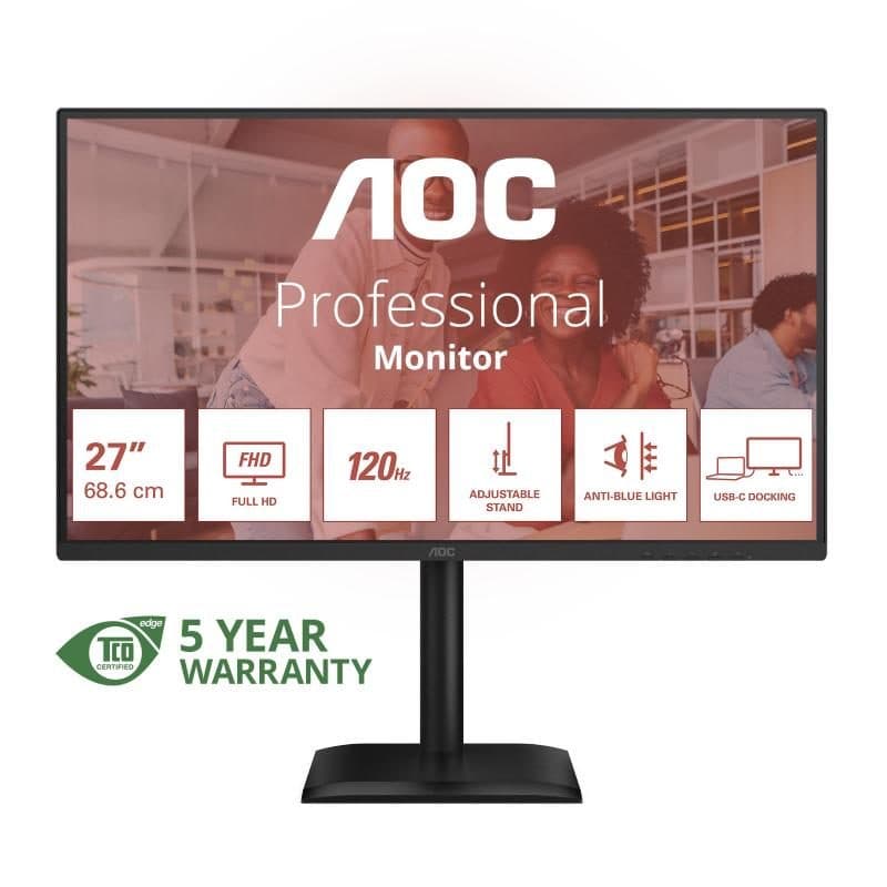 Monitor 27 pollici Full HD 120 Hz regolabile in altezza - AOC
