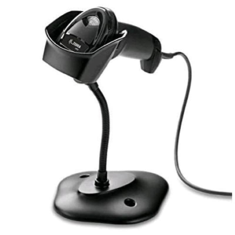 Lettore di codici a barre portatile 1D/2D LED kit con cavo USB e stand nero - Zebra DS8108-SR