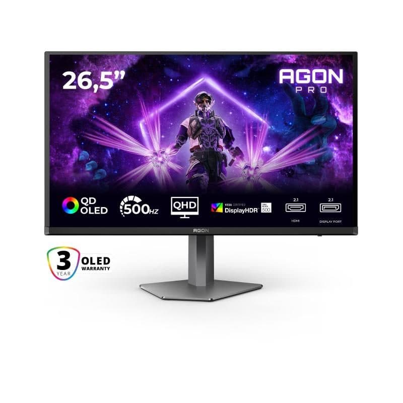 Monitor 26,5 pollici QD-OLED 500 Hz regolabile in altezza - AOC