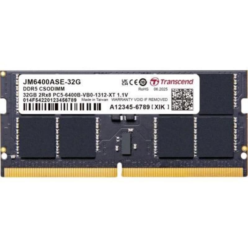 Memoria RAM 32GB DDR5 6400 CSO-DIMM CL52 1.1V - Transcend JM