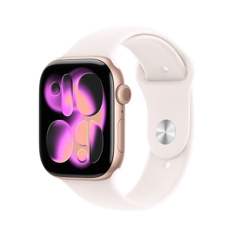 Smartwatch GPS + Cellular 46 mm cassa in alluminio oro rosa con cinturino sport Light Blush S/M - Apple Watch Series 11