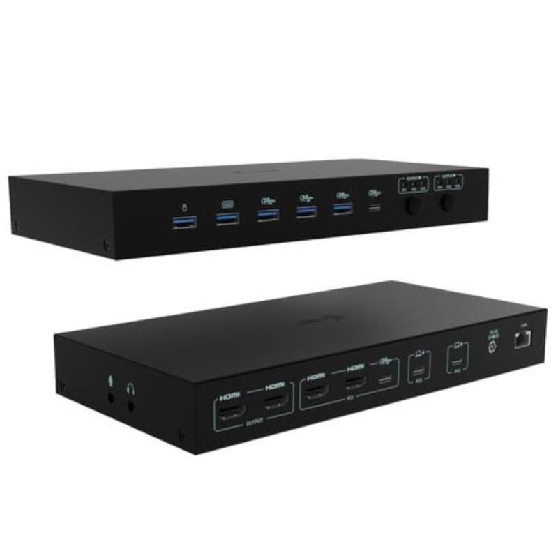 Docking station USB-C KVM per 3 host dual display Power Delivery 1x 92 W/2x 65 W - i-tec