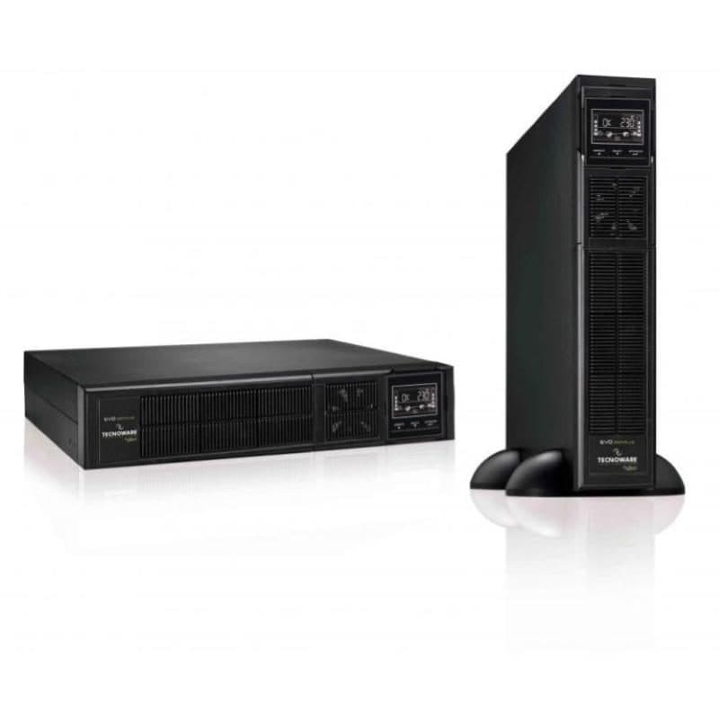 Gruppo di continuità UPS online rack e tower 2400VA con 8 uscite IEC - Tecnoware EVO DSP Plus 2400