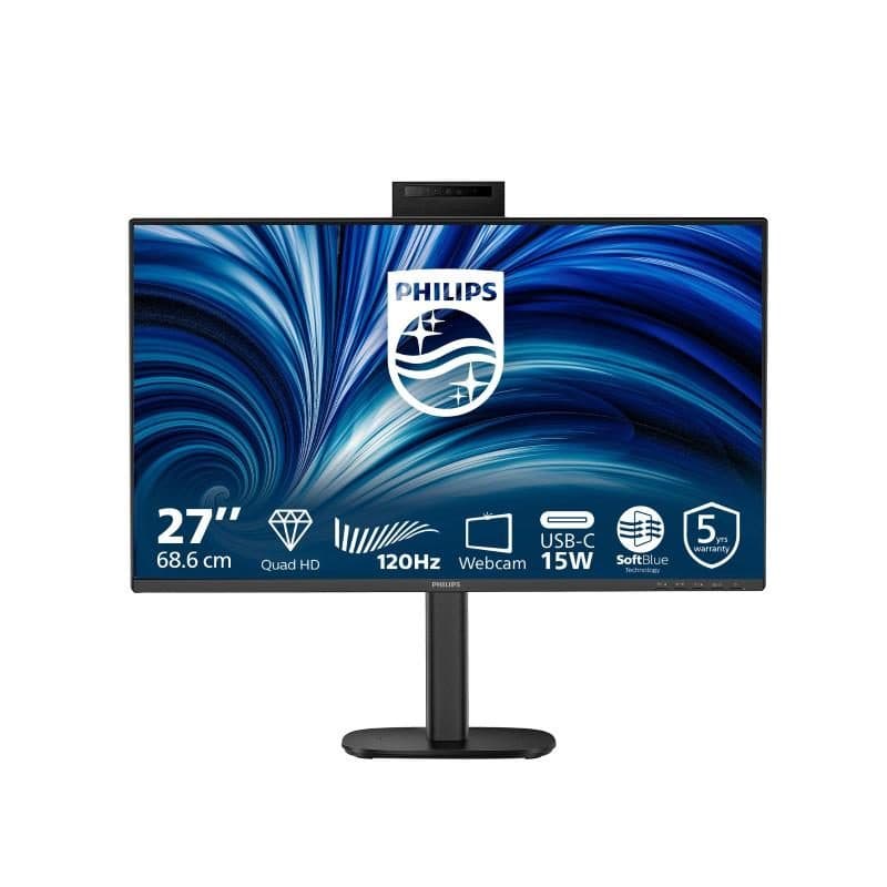 Monitor LED 27 pollici IPS 2560 x 1440 4 ms webcam USB-C docking 2 HDMI DP pivot - Philips 27B2N3500JH/00