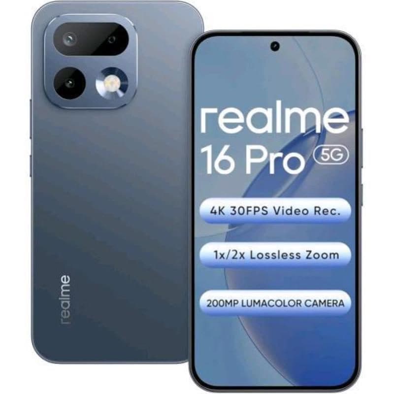 Smartphone 5G dual SIM 6.78 pollici 256GB RAM 8GB grigio Pebble Grey - Realme 16 Pro