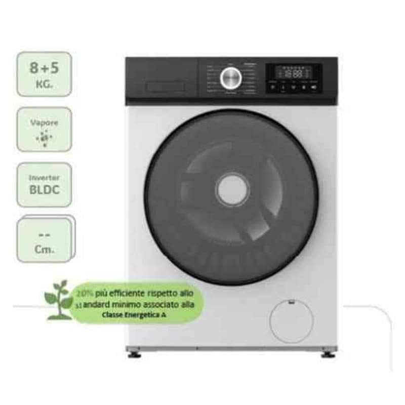 Lavatrice lavasciuga 8+5 kg centrifuga 1200 giri - AQUA805012K-W