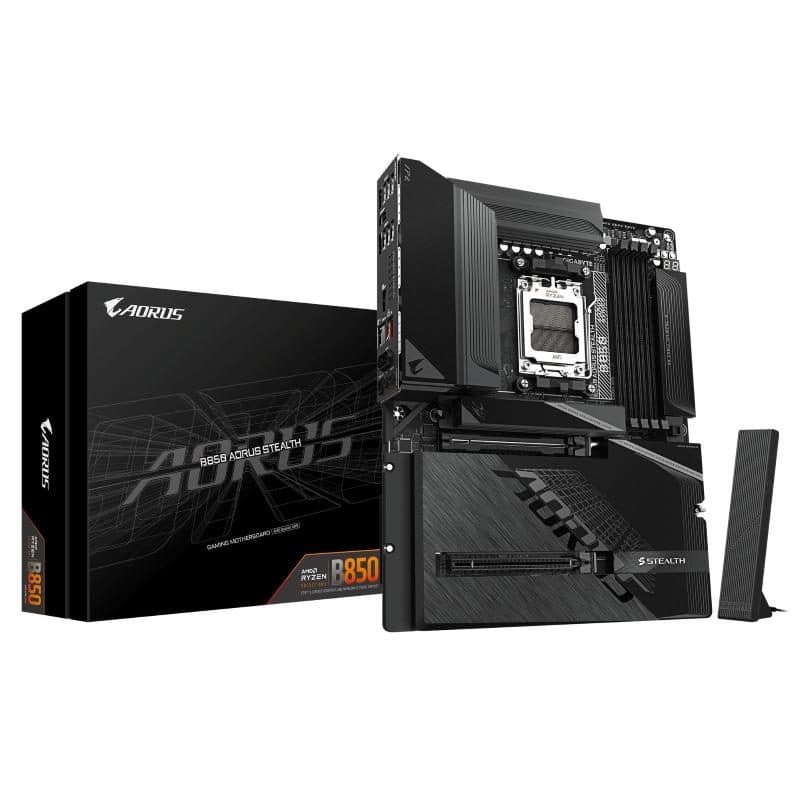 Scheda madre per AMD Ryzen serie 9000 VRM digitale 14+2+2 fasi DDR5 fino a 8200 MHz OC - Gigabyte B850 Aorus Stealth