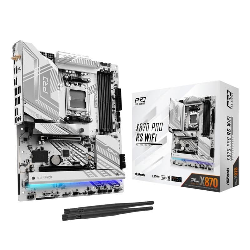 Scheda madre ATX socket AM5 chipset AMD X870 USB4 Wi-Fi - ASRock X870 Pro RS WiFi