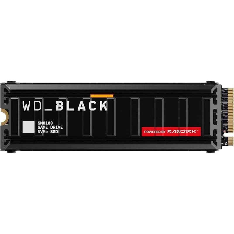 SSD 1TB M.2 2280 NVMe PCIe 5.0 x4 crittografato TCG Opal 2.02 con dissipatore integrato nero - Western Digital Black SN8100