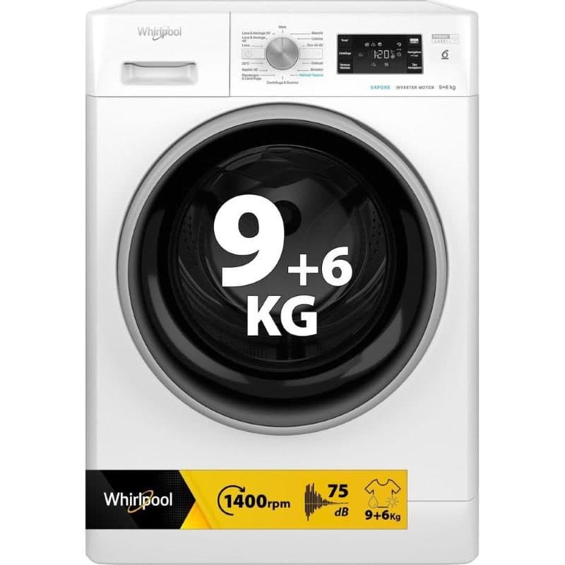 Lavasciuga 9/6 kg 1400 giri inverter classe C/A-20% - Whirlpool FFWDB 964489 BSV IT