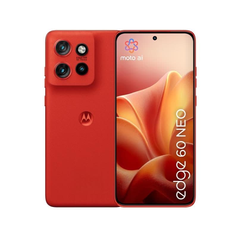 Smartphone 5G dual SIM 6.36 pollici Android 15 USB-C 12GB RAM 256GB 5000 mAh rosso - Motorola Edge 60 Neo