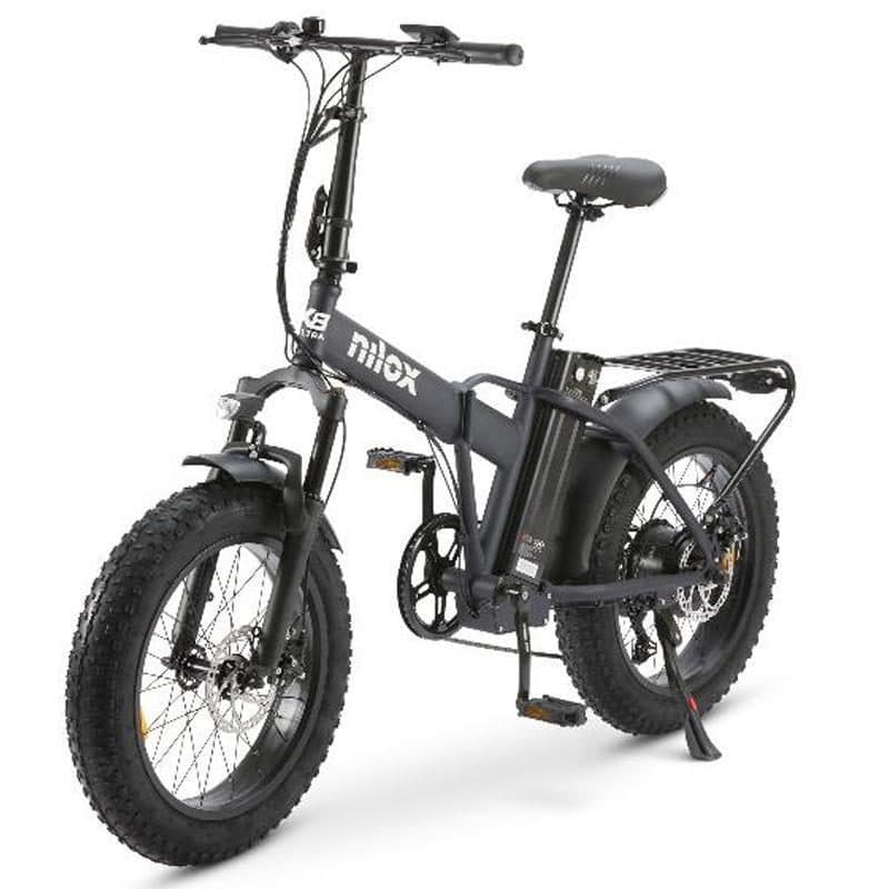 E-bike fat bike pieghevole ruote 20 x 4 motore 250 W freni a disco batteria estraibile 48V 13Ah - Nilox X8 Ultra