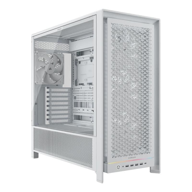 Case midi tower bianco ATX, E-ATX, micro ATX, mini-ITX in plastica, acciaio e vetro temperato - Corsair Frame 5000D RS