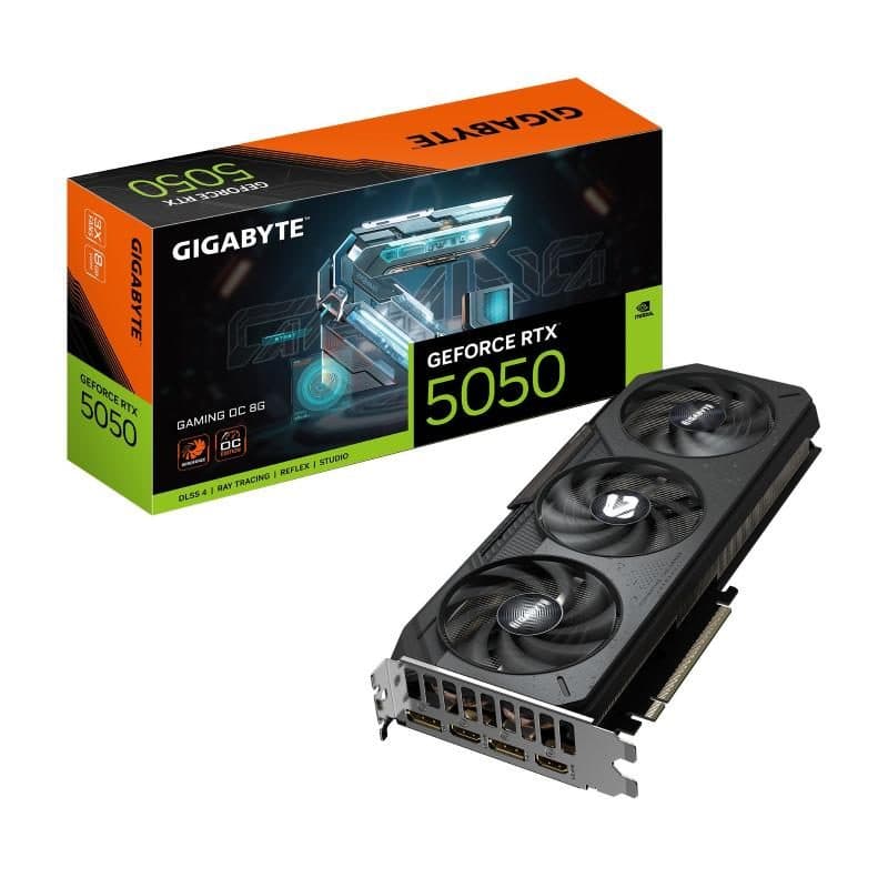 Scheda video GeForce RTX 5050 8GB GDDR6 128 bit PCIe 5.0 2632 MHz 2 DP 2 HDMI - Gigabyte Gaming OC 8G