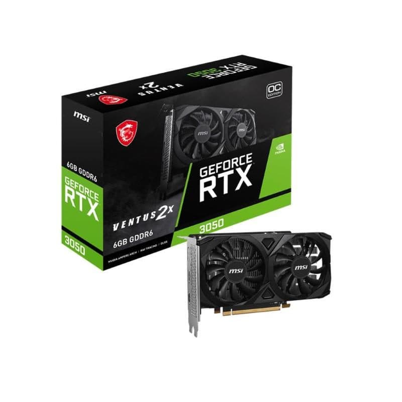 Scheda video NVIDIA GeForce RTX 3050 6GB GDDR6 - MSI Ventus 2X E 6G OC