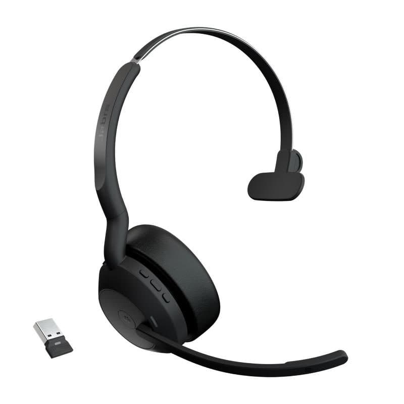 Cuffia con microfono wireless Bluetooth a padiglione per ufficio nero - Jabra 25599-899-999