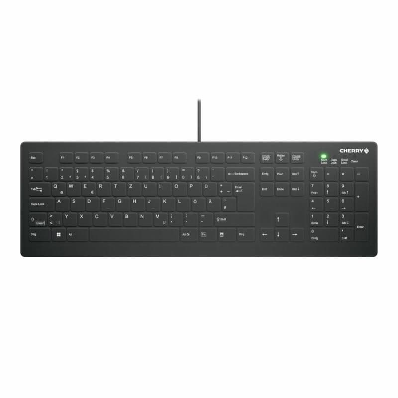 Tastiera USB layout QWERTZ tedesco nero e bianco - Cherry AK-C8112