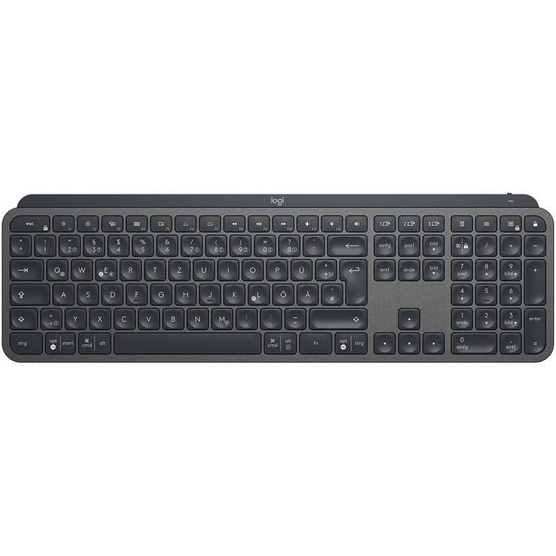 Tastiera wireless RF + Bluetooth layout QWERTZ tedesco grafite - Logitech MX Keys
