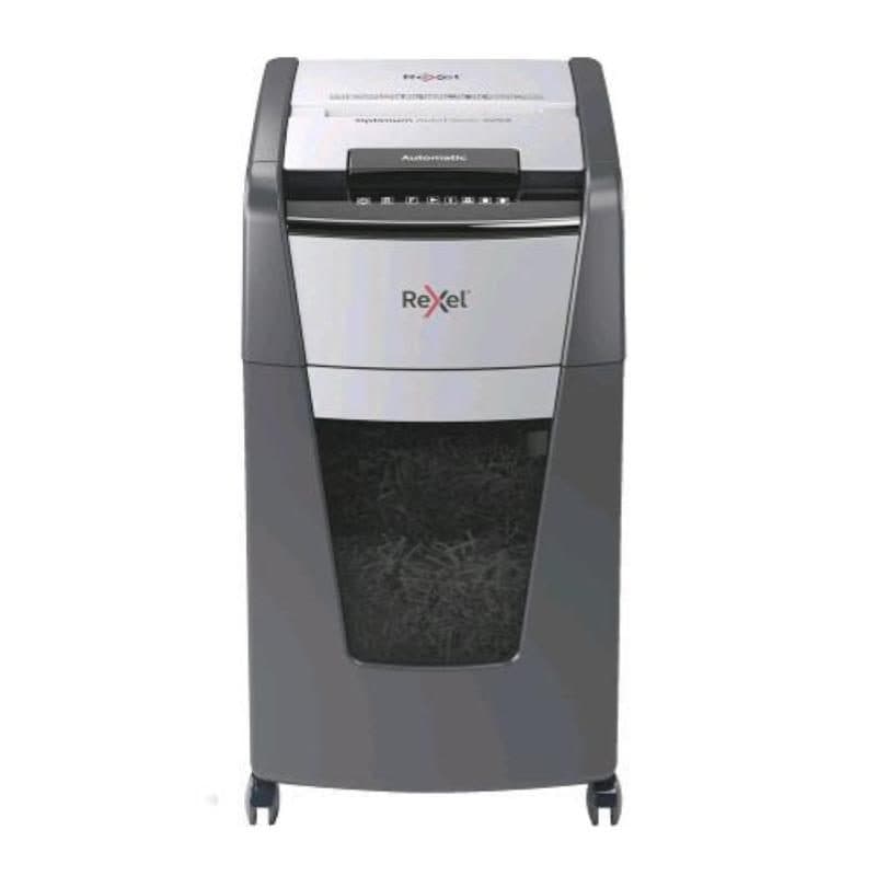Distruggidocumenti automatico a frammento 225 fogli con cestino rimovibile da 60 L con rotelle grigio - Rexel