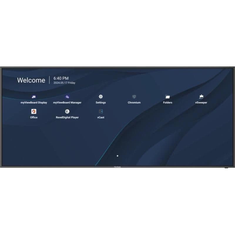 Monitor UHD 4K 21:9 HDMI USB-C RJ45 Android 13 500 nit 24/7 8/128 - ViewSonic 105DS