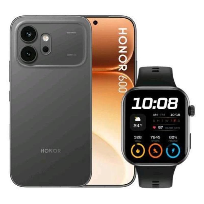 Smartphone 5G dual SIM 6.57 pollici octa core 256GB RAM 8GB nero + smartwatch Watch 2i nero - Honor 600