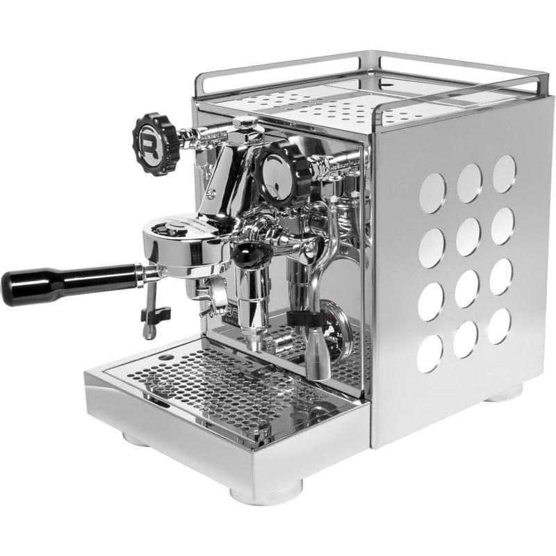 Macchina espresso con pompa vibrante e scambiatore di calore in acciaio inox e bianco - Rocket Appartamento