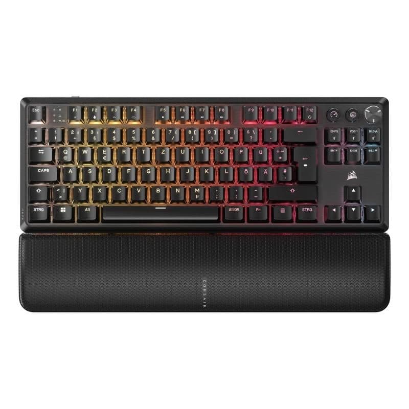 Tastiera gaming TKL USB + RF wireless + Bluetooth layout QWERTZ tedesco nero - Corsair K70 Core TKL