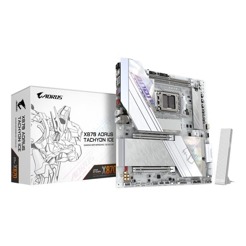 Scheda madre per CPU AMD Ryzen 9000 VRM digitale 18+2+2 fasi DDR5 fino a 9600MHz - Gigabyte X870 AORUS Tachyon ICE