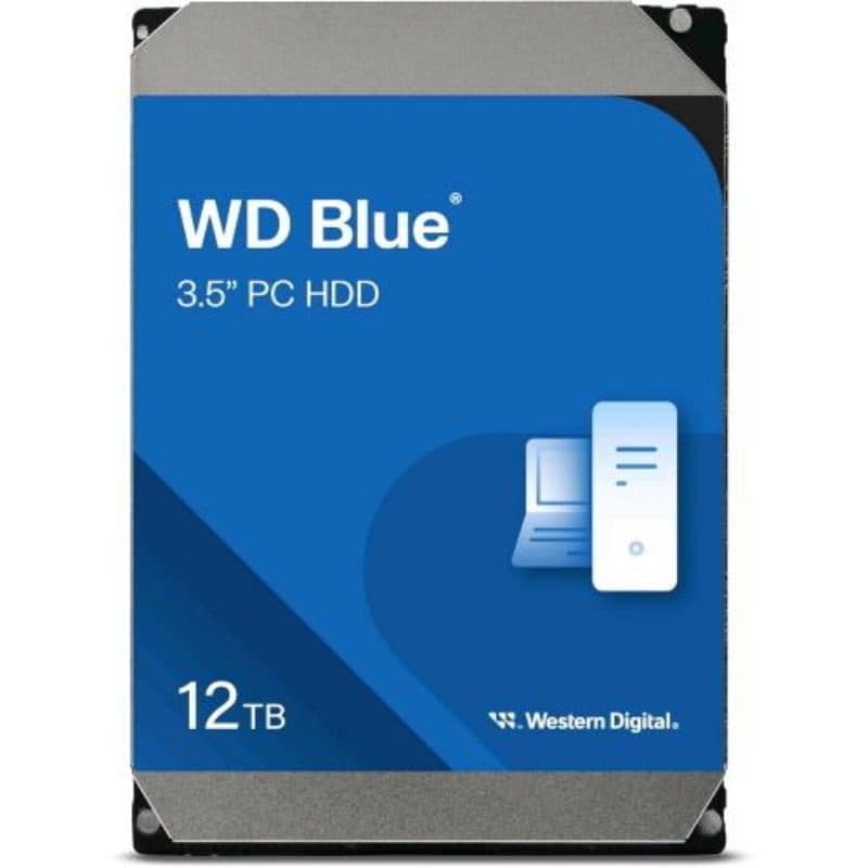 Hard disk 3.5 pollici 12TB 7200 rpm cache 512MB SATA III - Western Digital WD Blue