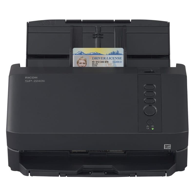 Scanner da ufficio LED A4 Ethernet Gigabit USB 3.2 ADF duplex 40 ppm/80 ipm - Ricoh SP-2240N