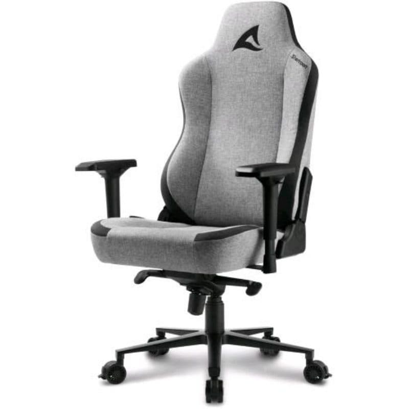Sedia gaming con rivestimento in tessuto traspirante nero/grigio - Sharkoon Skiller SGS40