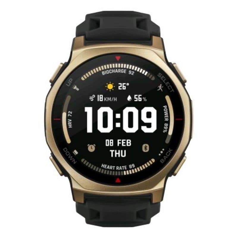 Smartwatch 44 mm display AMOLED 1.32 Wi-Fi GPS NFC nero oro - Amazfit T-Rex 3 Pro