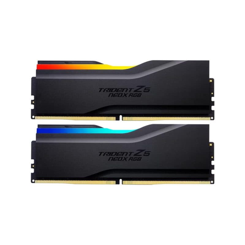 Kit memoria RAM DDR5 6000 32GB (2 x 16GB) CL36 dual channel AMD EXPO nero con RGB - G.Skill Trident Z5 NeoX RGB
