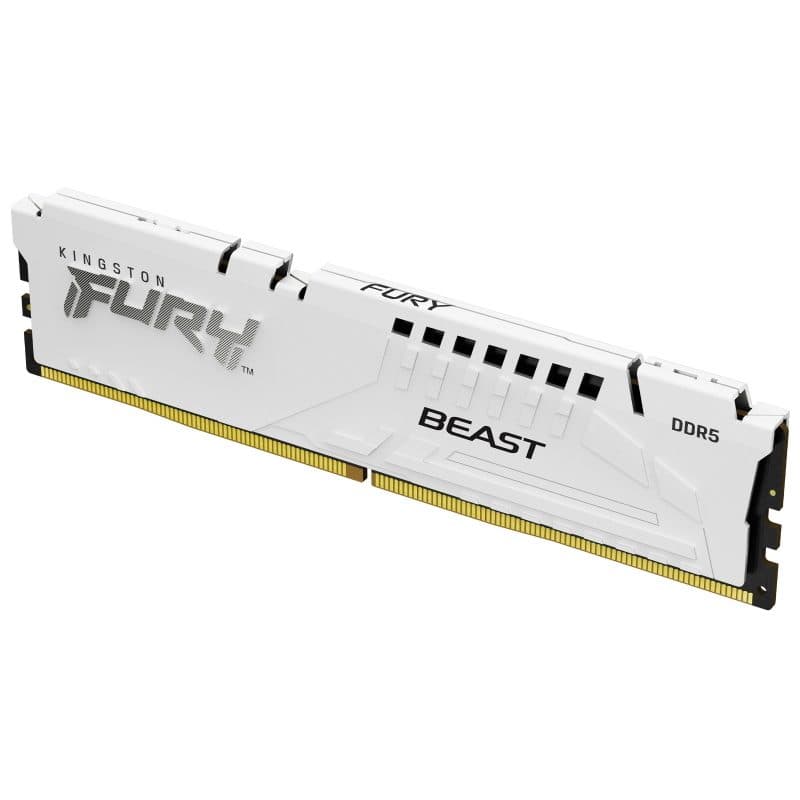 Memoria RAM 16GB DDR5 5200 MT/s CL40 DIMM XMP bianca - Kingston Fury Beast