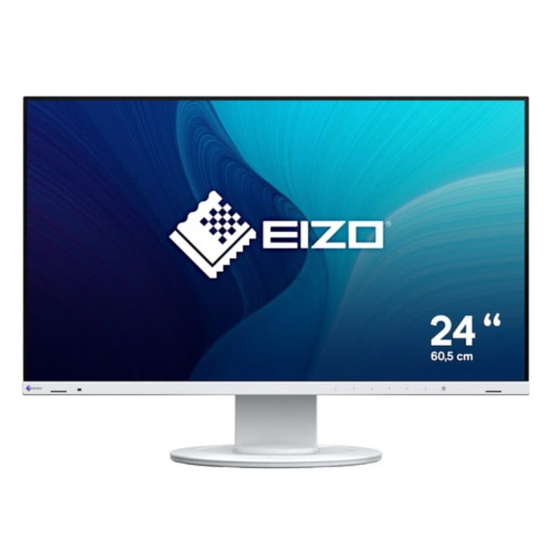 Monitor 23,8 pollici LED IPS Full HD 16:9 5 ms 350 cd/m² pivot hub USB DP HDMI bianco - Eizo FlexScan EV2400R-WT