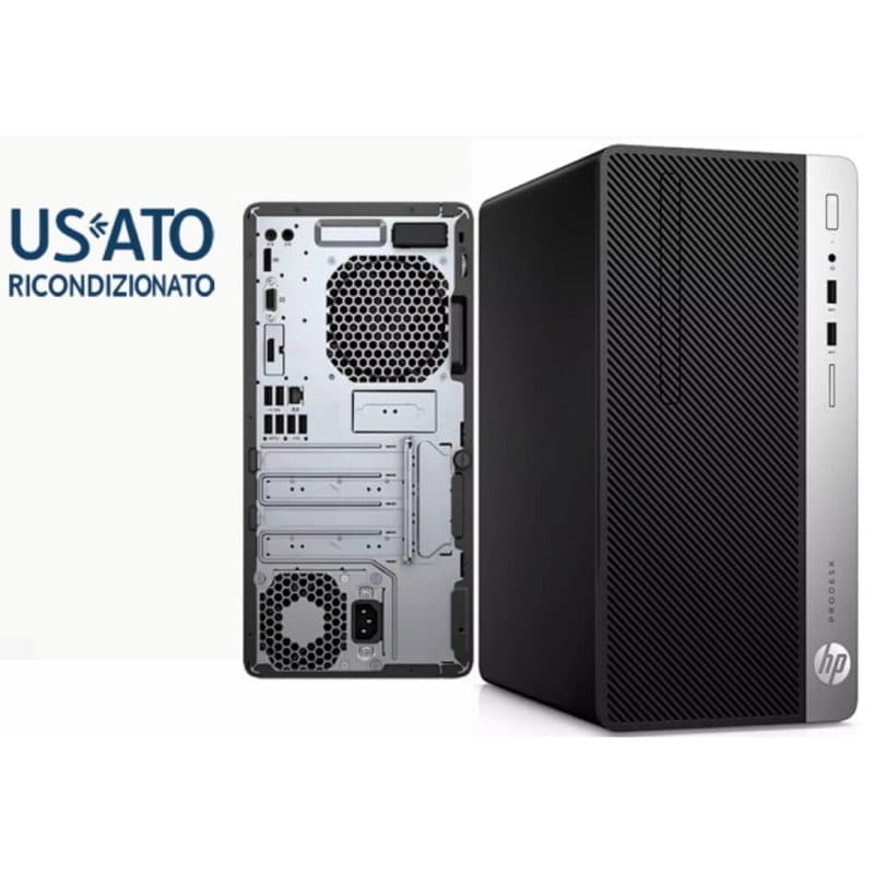 PC desktop tower ricondizionato Core i5-8500 16GB 512GB Windows 11 Pro - HP 400 G5