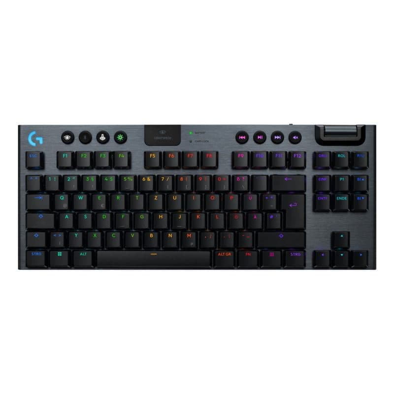 Tastiera gaming USB, RF wireless e Bluetooth layout QWERTZ tedesco nero - Logitech G915 X Lightspeed