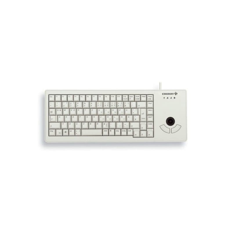 Tastiera con trackball USB layout QWERTZ tedesco grigio - Cherry XS Trackball