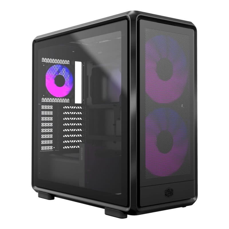 Case ATX midi tower 600 mesh nero 2 x 5,25 2 x USB 3.2 3 ventole ARGB senza alimentatore - Cooler Master MF600M-KGNN-S01