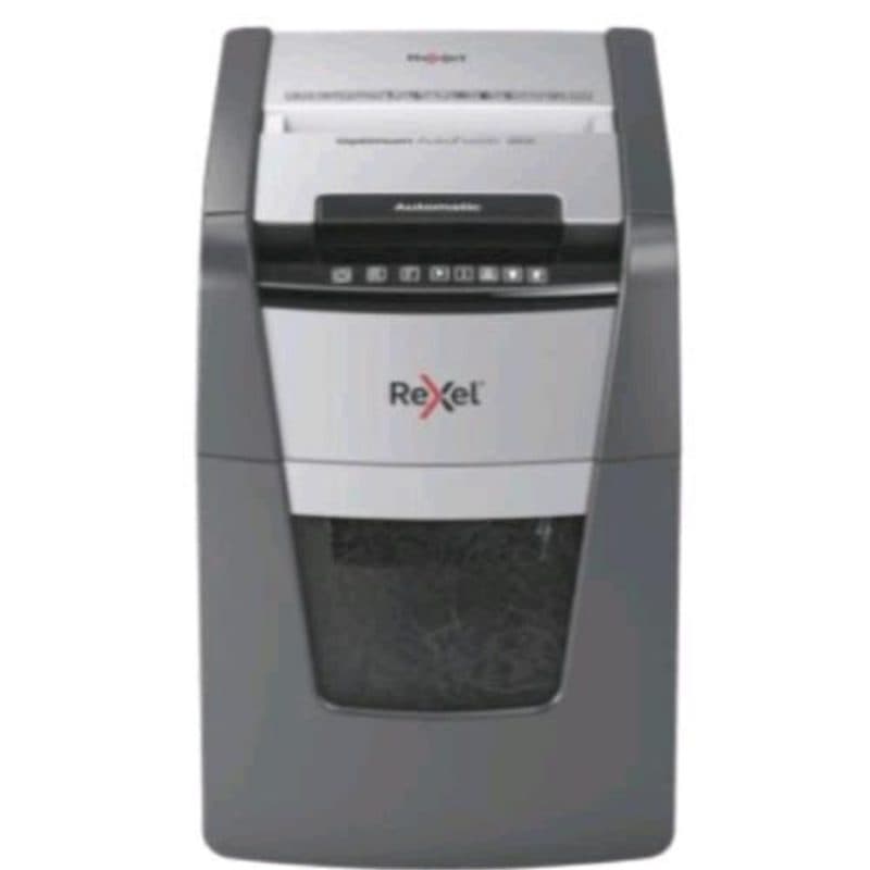 Distruggidocumenti a frammento, cestino 34 L, capacità 90 fogli - Rexel Optimum AutoFeed+ 90X