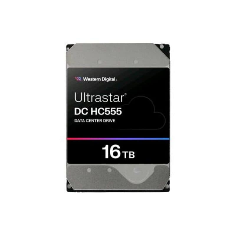 Hard disk HDD interno 16TB 3.5 pollici SATA 6Gb/s buffer 512MB 7200 rpm per data center - Western Digital Ultrastar DC HC555