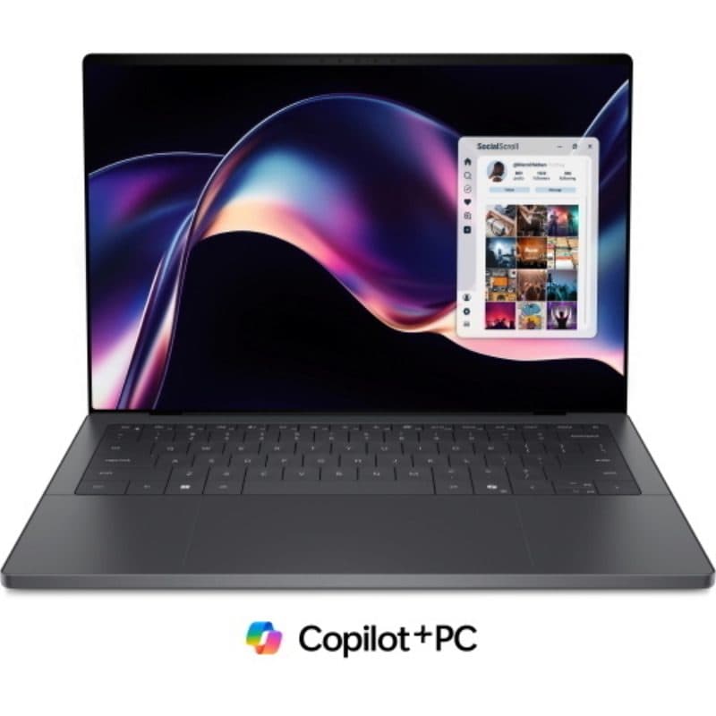 Notebook Copilot+ PC 14 pollici 2.8K OLED touch screen Core Ultra X7 358H 32GB SSD 1TB Windows 11 Pro - Dell XPS 14 DA14260