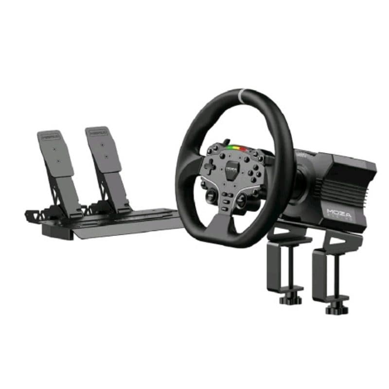 Kit volante e pedaliera per PC a trasmissione diretta 5.5 Nm di coppia - Moza Racing R5 Bundle