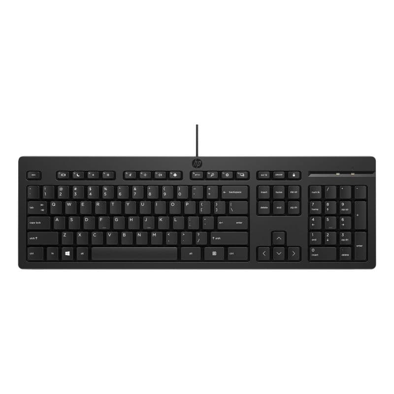 Tastiera cablata da ufficio USB nero, versione bulk - HP 125