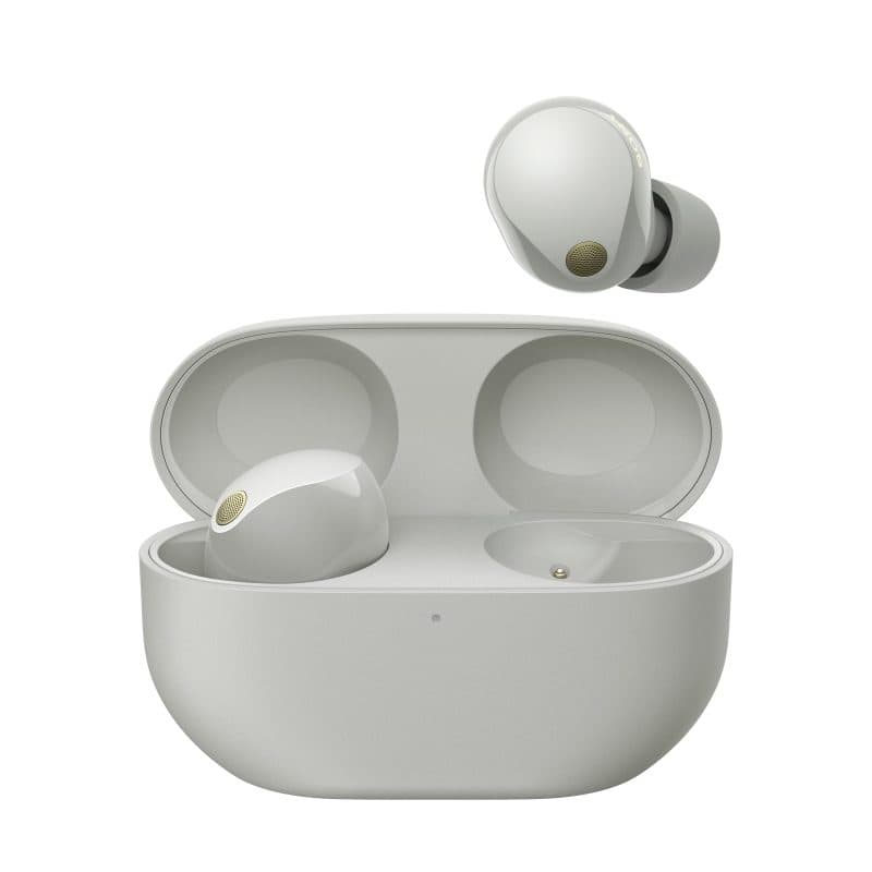 Cuffie wireless con noise cancelling, batteria fino a 24 ore, argento - Sony WF-1000XM5