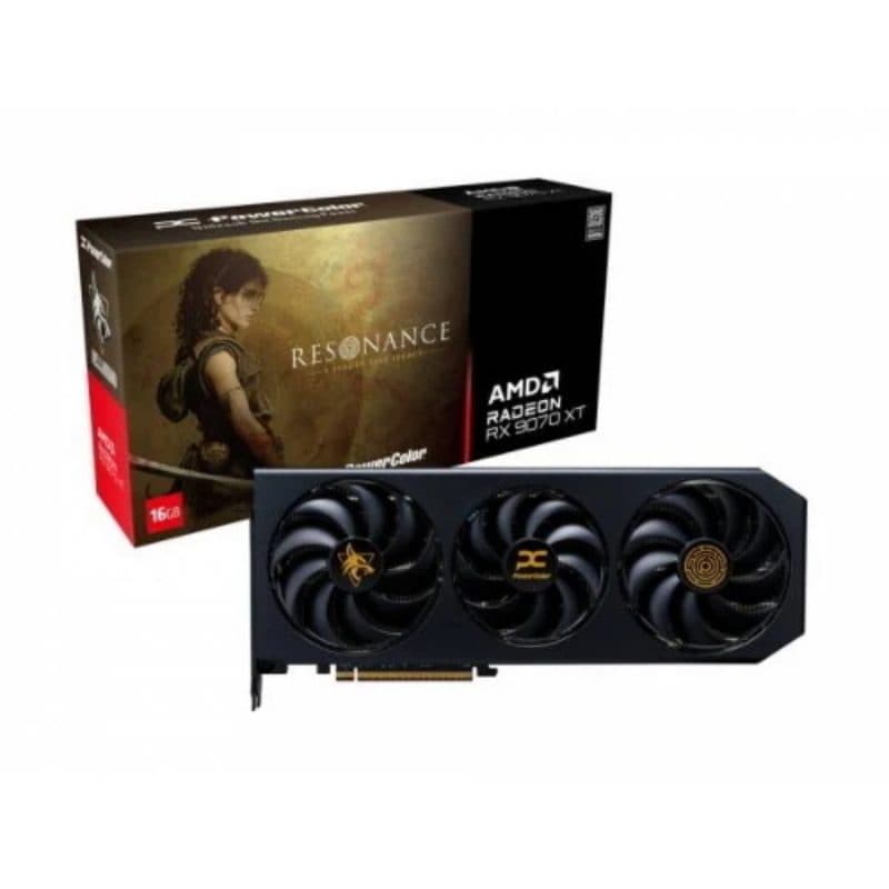 Scheda video Radeon RX 9070 XT 16GB GDDR6 HDMI 3x DisplayPort PCIe 5.0 x16 - PowerColor Hellhound Resonance Edition